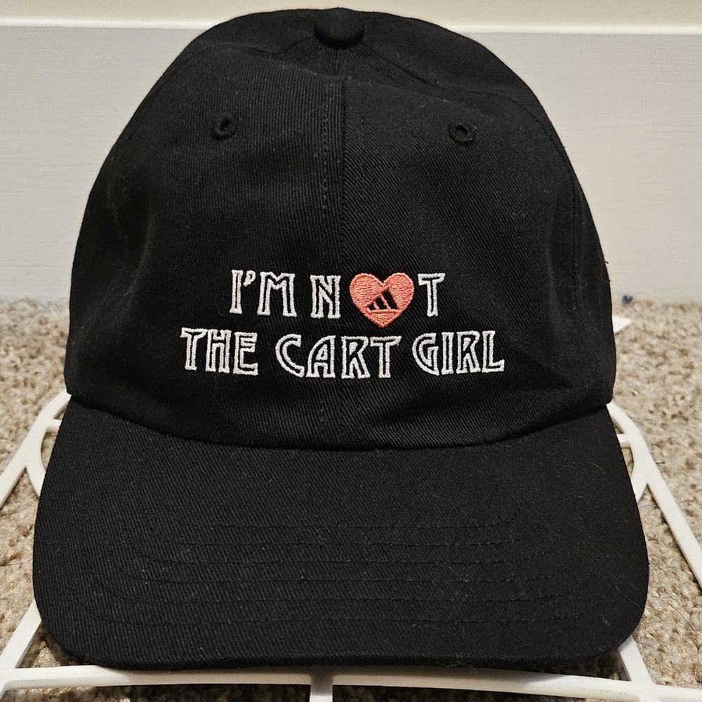 NWT Adidas Adjustable Golf Hat - I'm Not The Cart Girl - Black - Women's OSFM